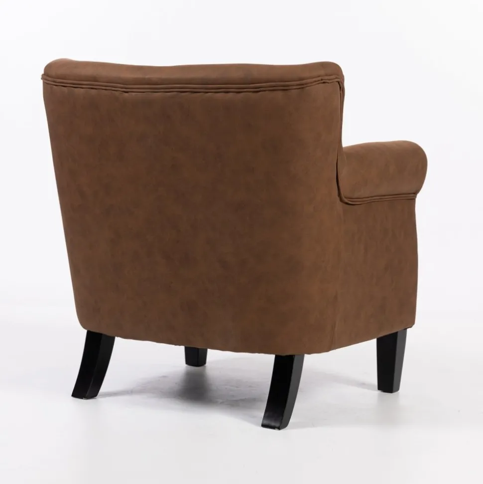 Professor fåtölj i brun vintage