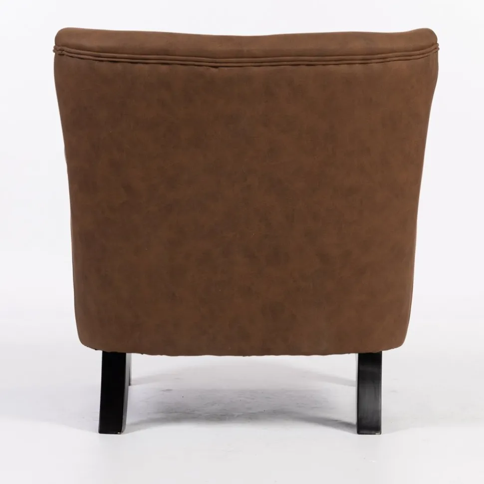 Professor fåtölj i brun vintage