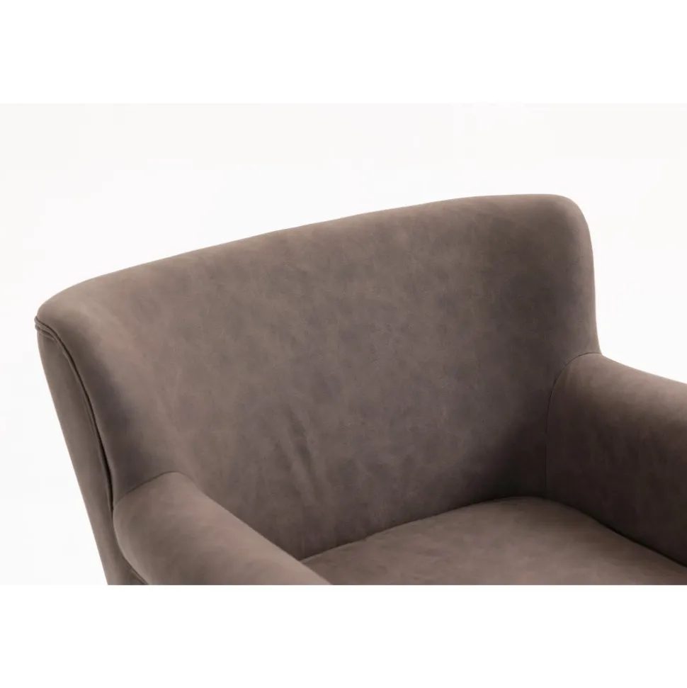 Professor fåtölj i mörkbrun PU