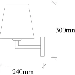 Profil vägglampa 4651 - Guld/vit