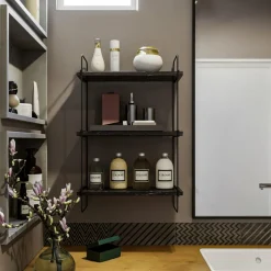 Pulalis vägghylla - Svart marmor