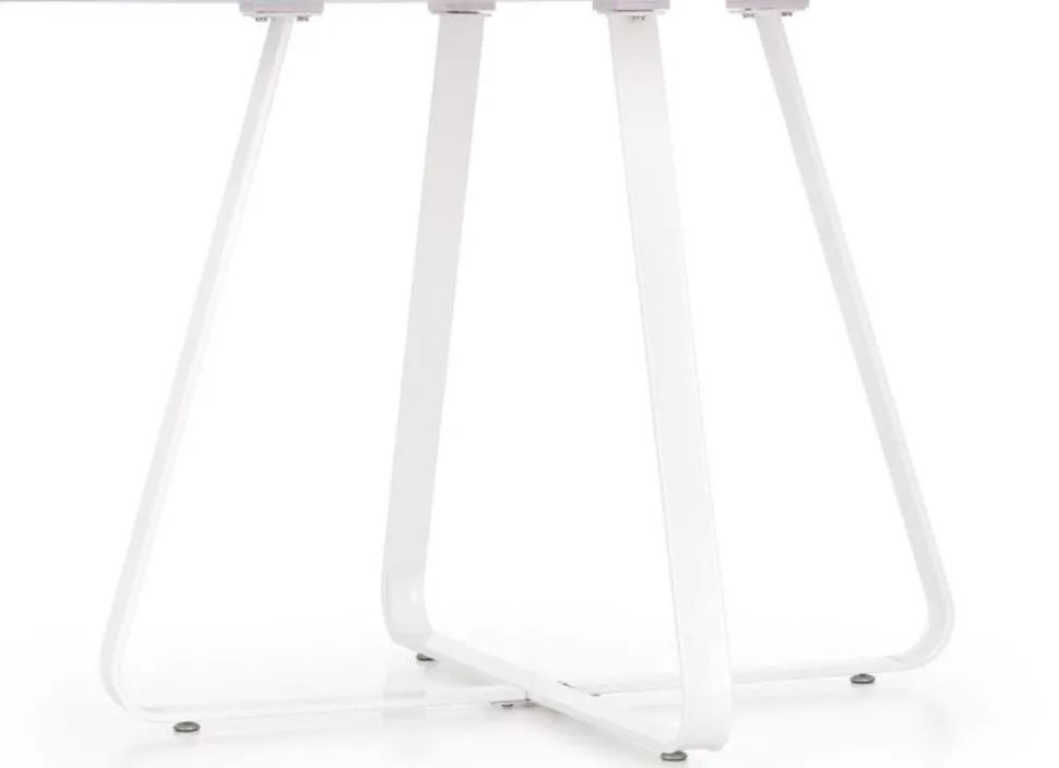 Raphael runt matbord 115 cm - Vit (Glas) / Metall