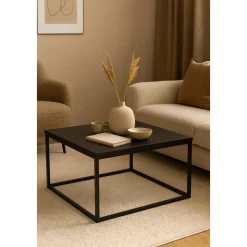Ravn soffbord 80x80 cm - Svart