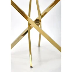 Raymond matbord Ø100 cm - Svart marmor/guld