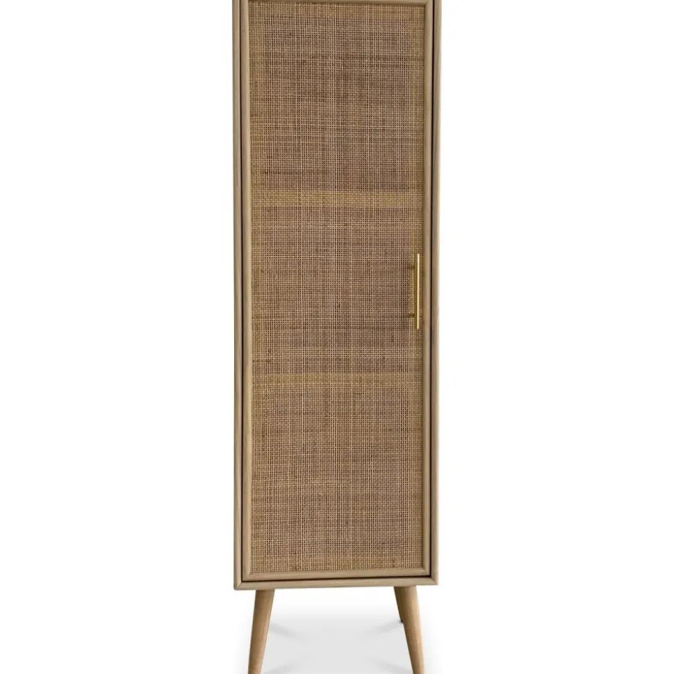 React skåp i rotting med handtag i mässing