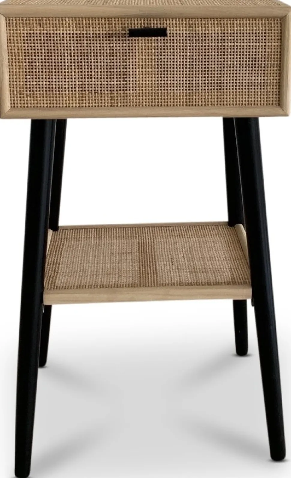 React sängbord - Rotting / Svart + Möbeltassar