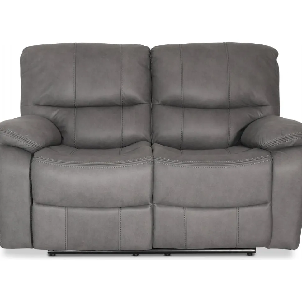 Recliner soffa 2-sits grå biosoffa