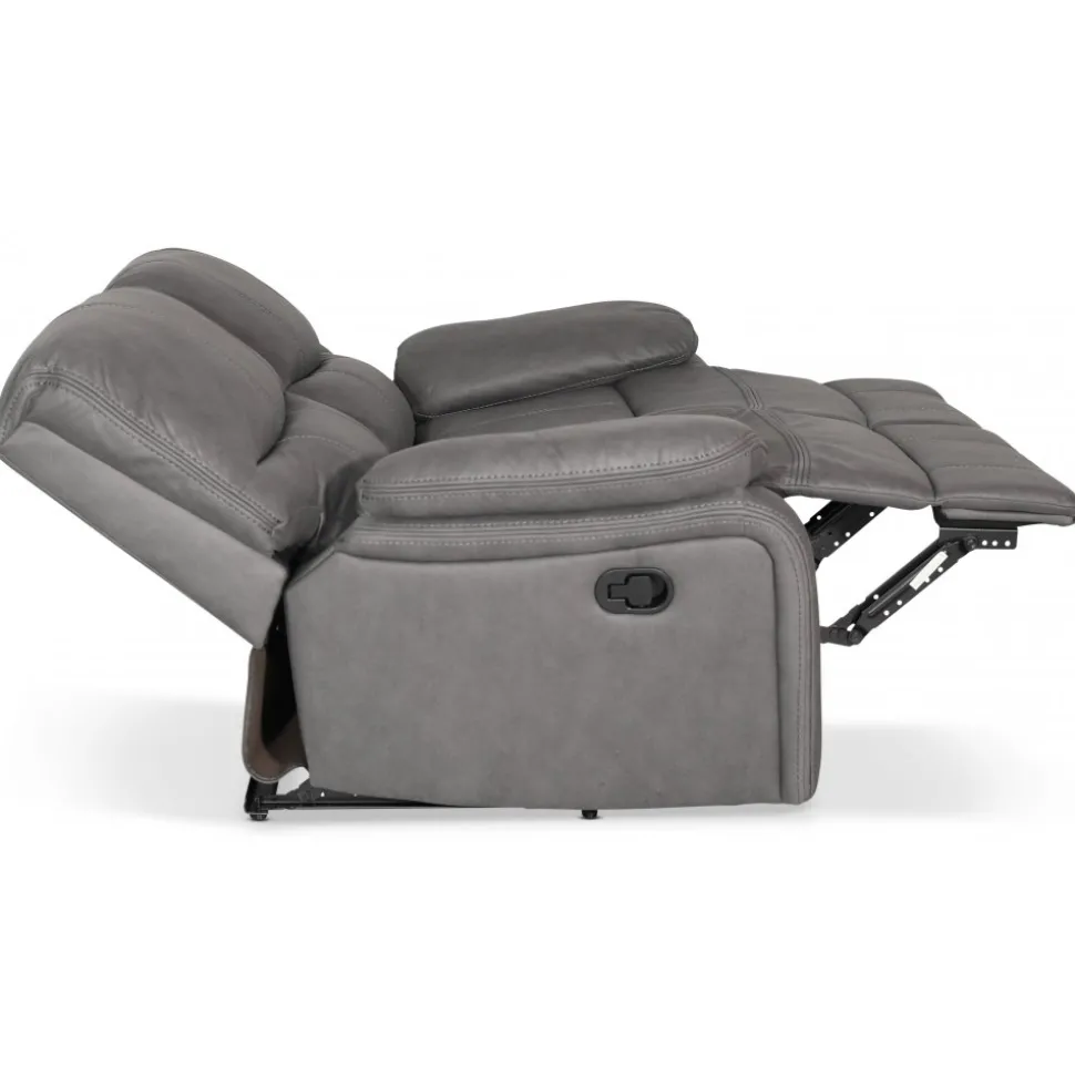 Recliner soffa 2-sits grå biosoffa
