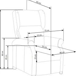 Reclinerfåtölj beige - Cheyenne