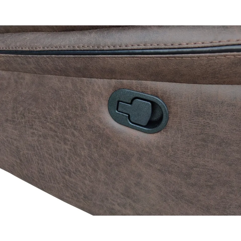 Reclinerfåtölj brun (Mikrofiber) - Riverdale + Textilrengöring för möbler