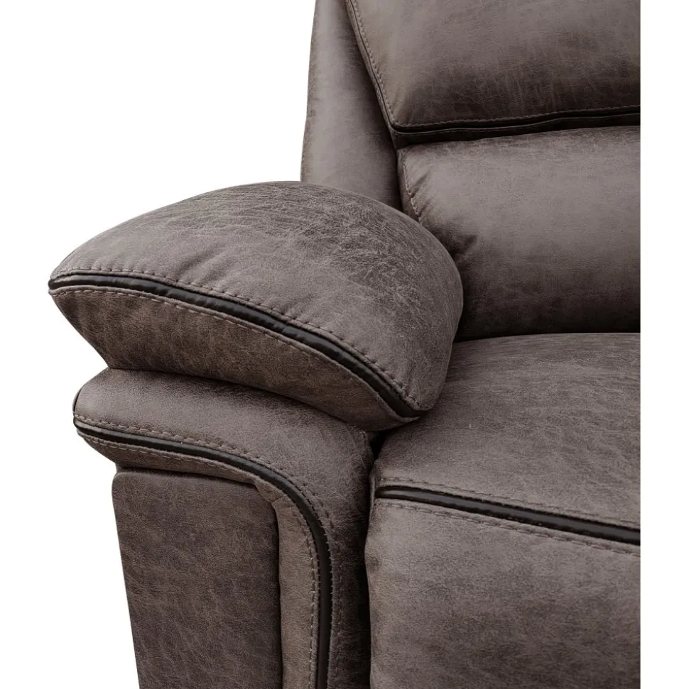 Reclinerfåtölj brun (Mikrofiber) - Riverdale + Textilrengöring för möbler