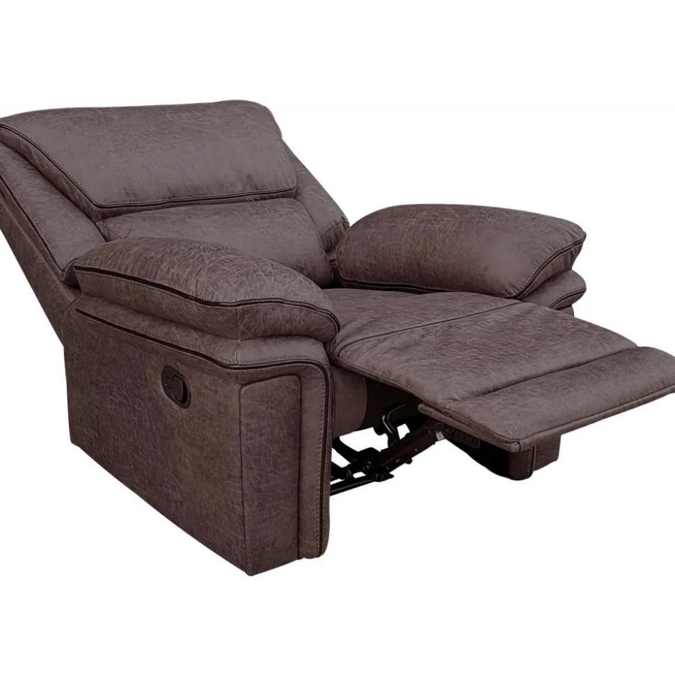 Reclinerfåtölj brun (Mikrofiber) - Riverdale + Fläckborttagare för möbler