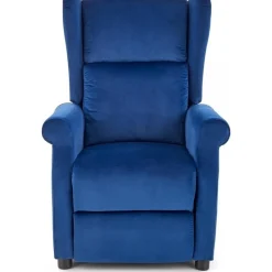 Reclinerfåtölj i blått tyg