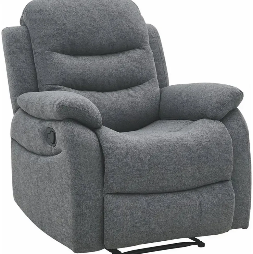 Reclinerfåtölj i grått tyg