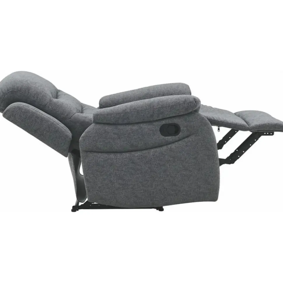 Reclinerfåtölj i grått tyg