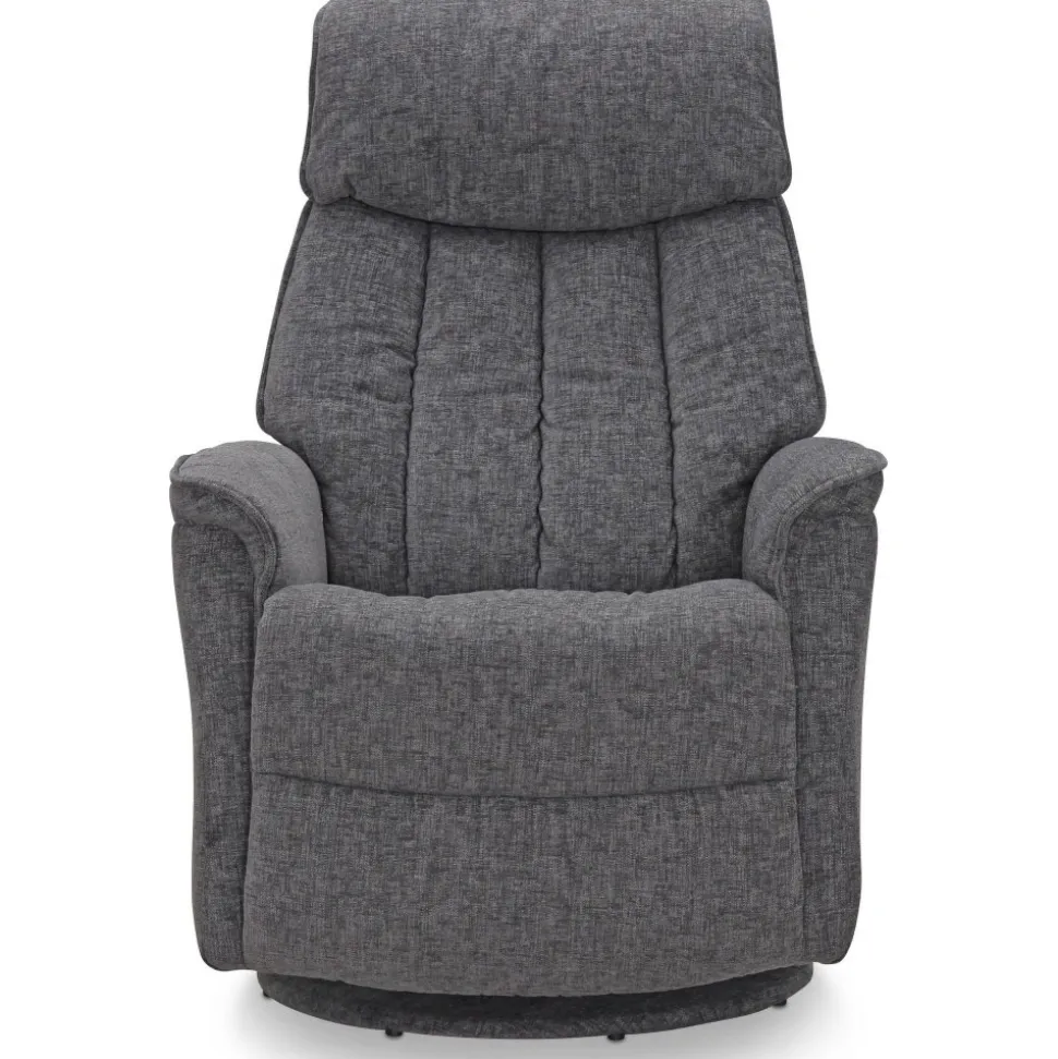 Reclinerfåtölj i grått tyg - Umeå + Fläckborttagare för möbler