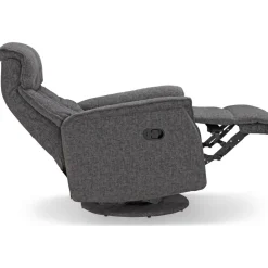 Reclinerfåtölj i grått tyg - Umeå + Textilrengöring för möbler