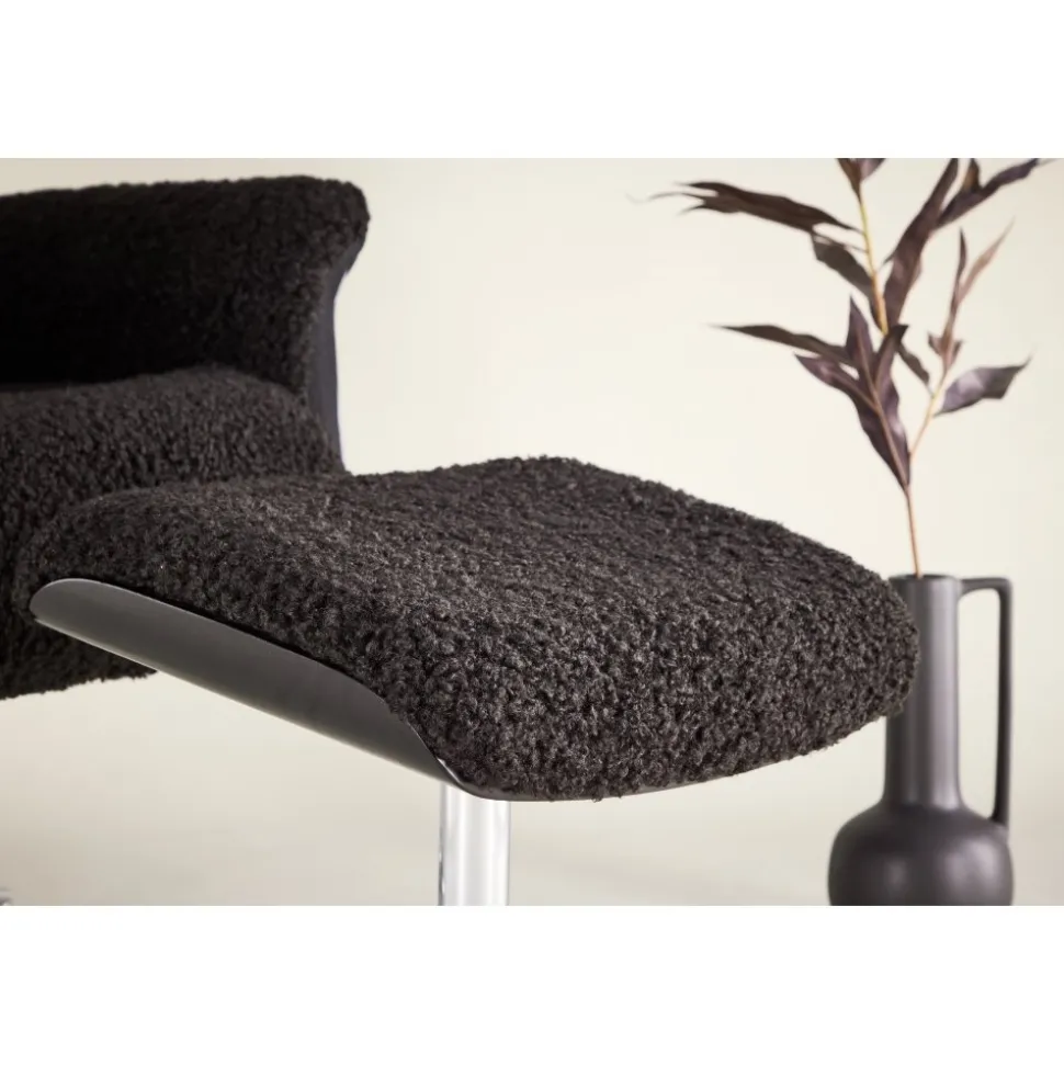 Reclinerfåtölj med fotpall Svart / Krom - Hagön + Fläckborttagare för möbler