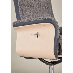 Reclinerfåtölj med fotpall - Grå fårskinnsimitation/whitewash ek + Fläckborttagare för möbler