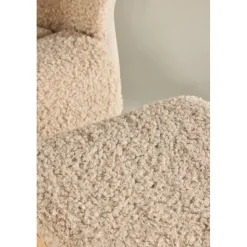 Reclinerfåtölj med fotpall Beige / Ek - Hagön + Textilrengöring för möbler