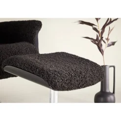 Reclinerfåtölj med fotpall Svart / Krom - Hagön