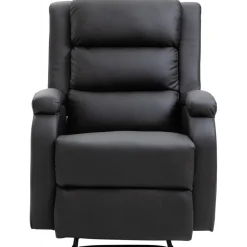 Reclinerfåtölj med fotstöd svart - Bengt