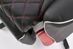 Reclinerfåtölj svart / röd - Camaro lyx + Textilrengöring för möbler