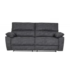 Reclinersoffa 2-sits extra bred i grått - 197 cm