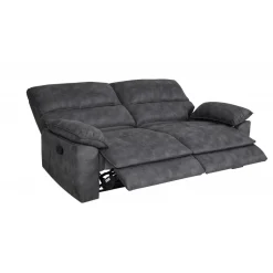 Reclinersoffa 2-sits extra bred i grått - 197 cm