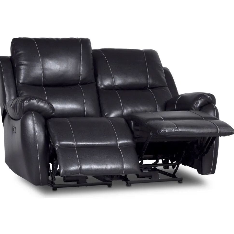 Reclinersoffa 2-sits i svart konstläder Enjoy Chicago