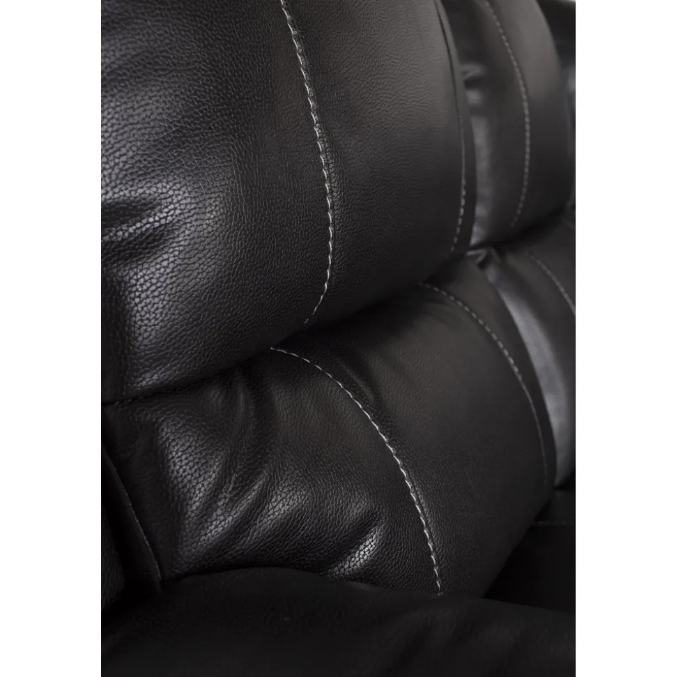 Reclinersoffa 2-sits i svart konstläder Enjoy Chicago