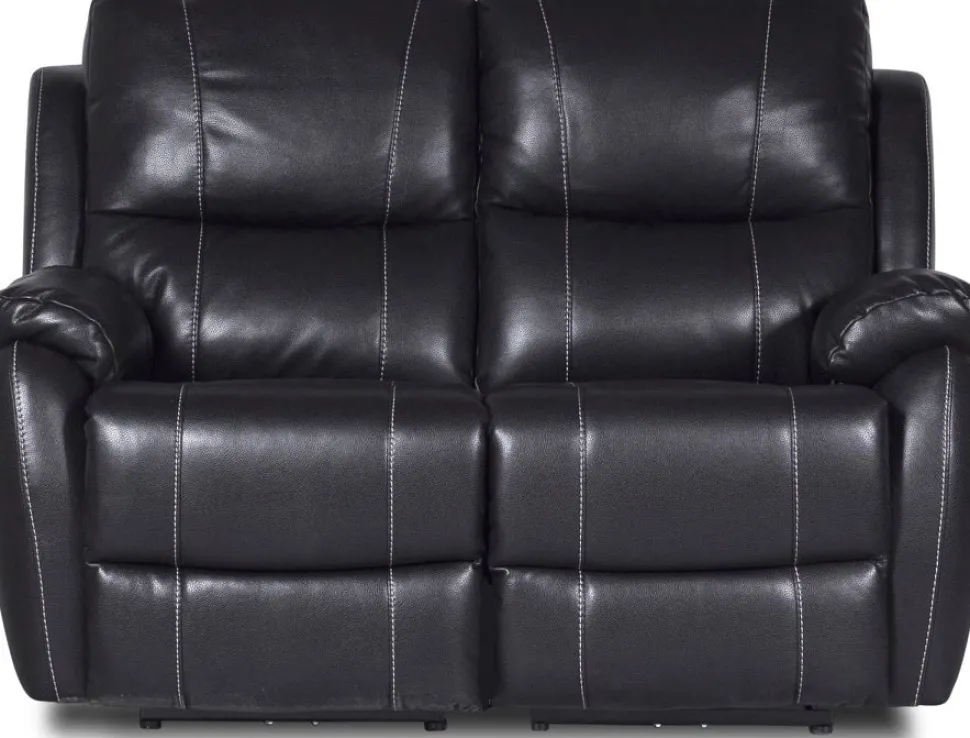 Reclinersoffa 2-sits i svart konstläder Enjoy Chicago