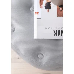 Respit sittpuff - Grå manchester