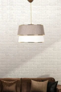 Retro taklampa med gulddetaljer