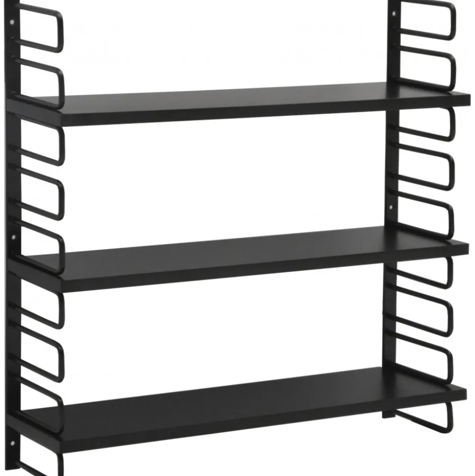 Retro vägghylla svart + Möbeltassar