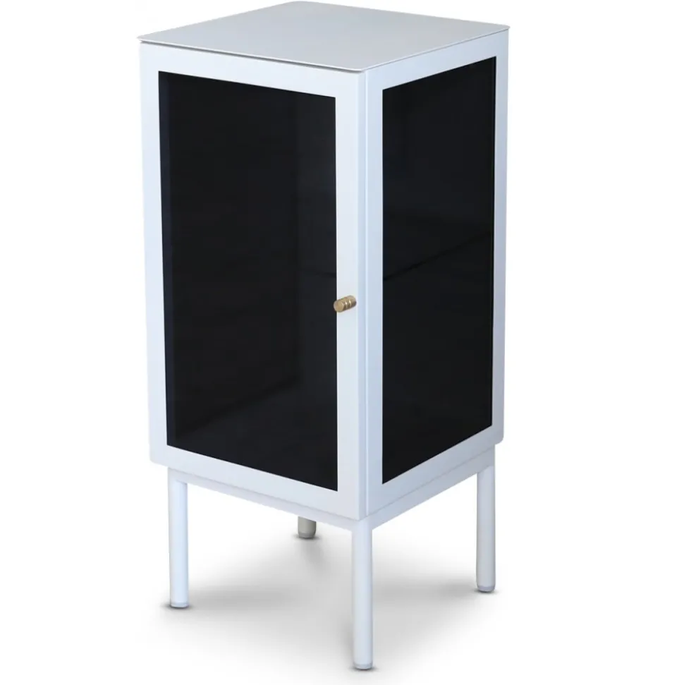 Revel vitt sängbord 75 cm med vänster hängd dörr