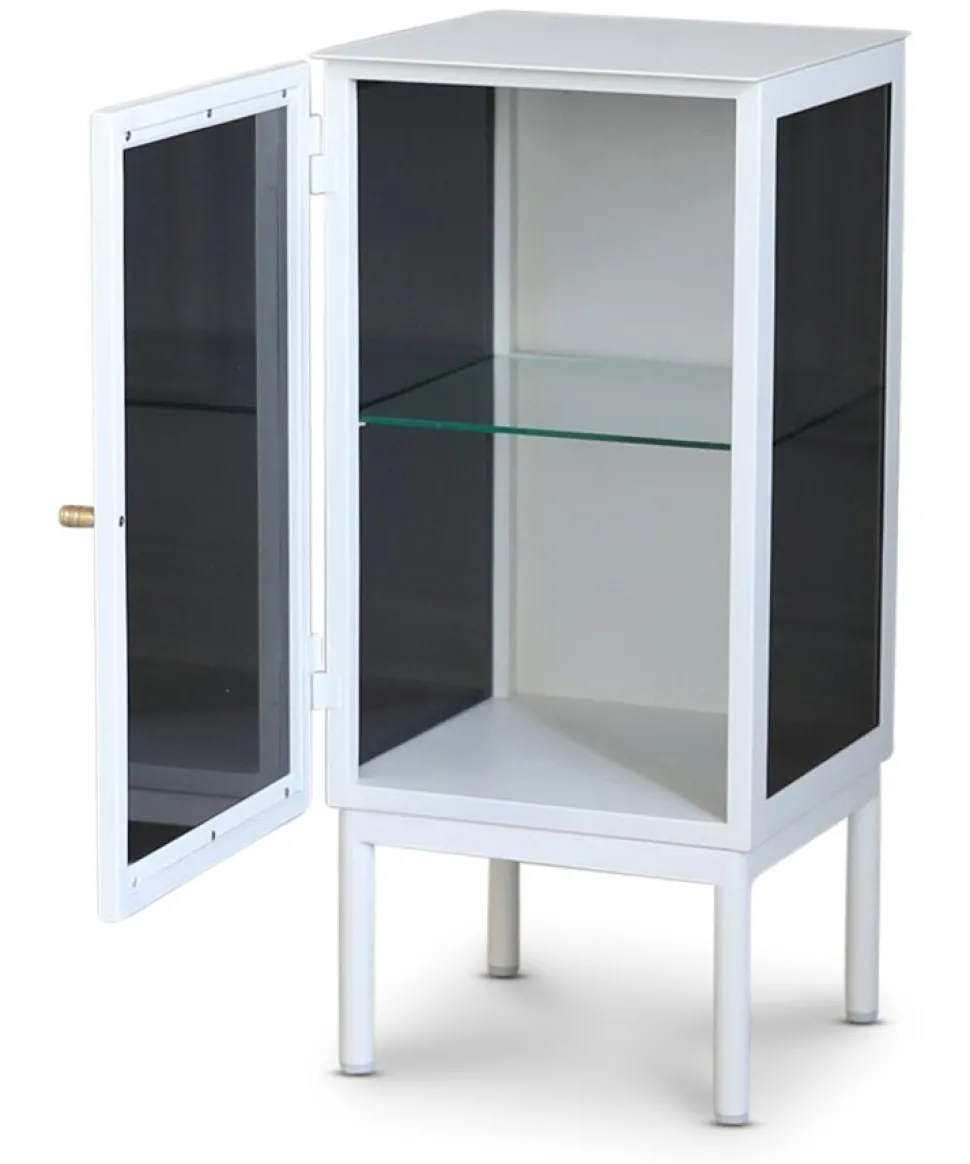 Revel vitt sängbord 75 cm med vänster hängd dörr + Textilrengöring för möbler