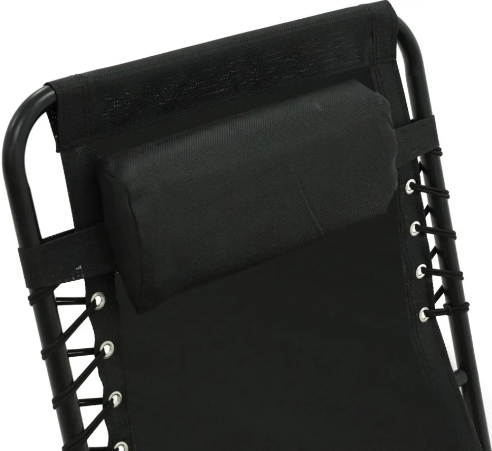 Örgryte solsäng - Ställbar | Svart + Textilskydd för utemöbler