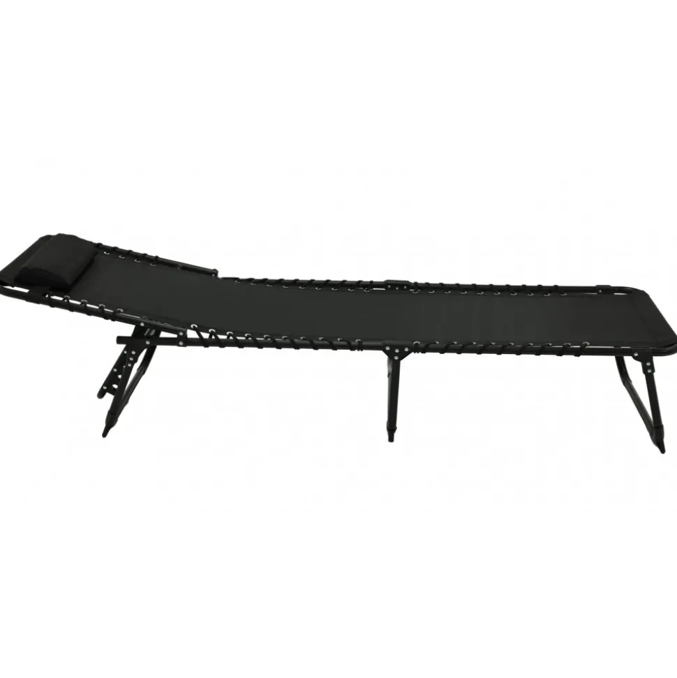 Örgryte solsäng - Ställbar | Svart + Textilskydd för utemöbler