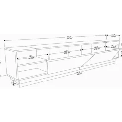 Rhodes TV-bänk - Antracit