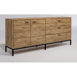 Riga skänk - Ek/svart