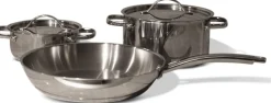 Rix Tool grytset 3 delar 18/8 stål - Blankt stål