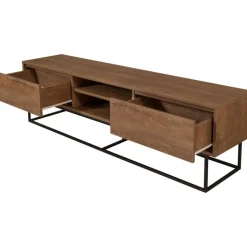 Rodez TV-bänk 180 cm - Valnöt/svart