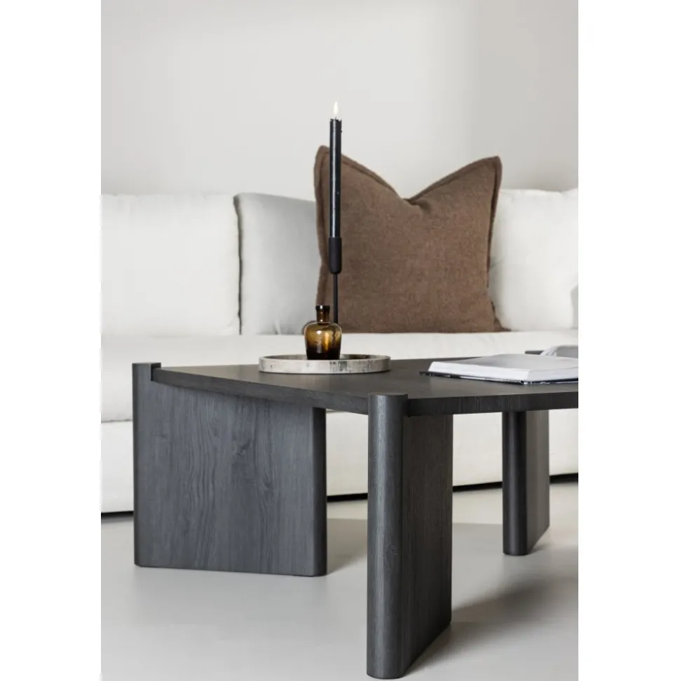 Rogaland soffbord 100 x 100 cm - Svart