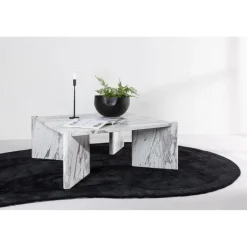 Rogaland soffbord 100 x 100 cm - Vit