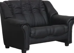Rom 2-sits soffa i svart PU