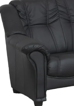 Rom 2-sits soffa i svart PU