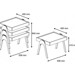 Roma satsbord 53,6 x 40 cm - Valnöt