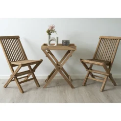 Ronda brickbord 39 x 29 cm - Teak + Textilskydd för utemöbler