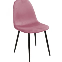 Rosvik matgrupp, matbord med 4 st Carisma sammetsstolar - Vit/Rosa